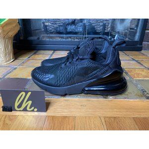 Women’s 5.5 /4y Nike Air Max 270 Triple Black Athletic Sneakers BQ5776-001